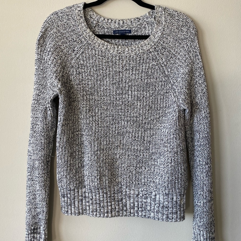 Black and white sweater